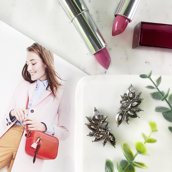 "Claire" Earrings || Clear Crystal Statement 2 - Picture 3 of 10